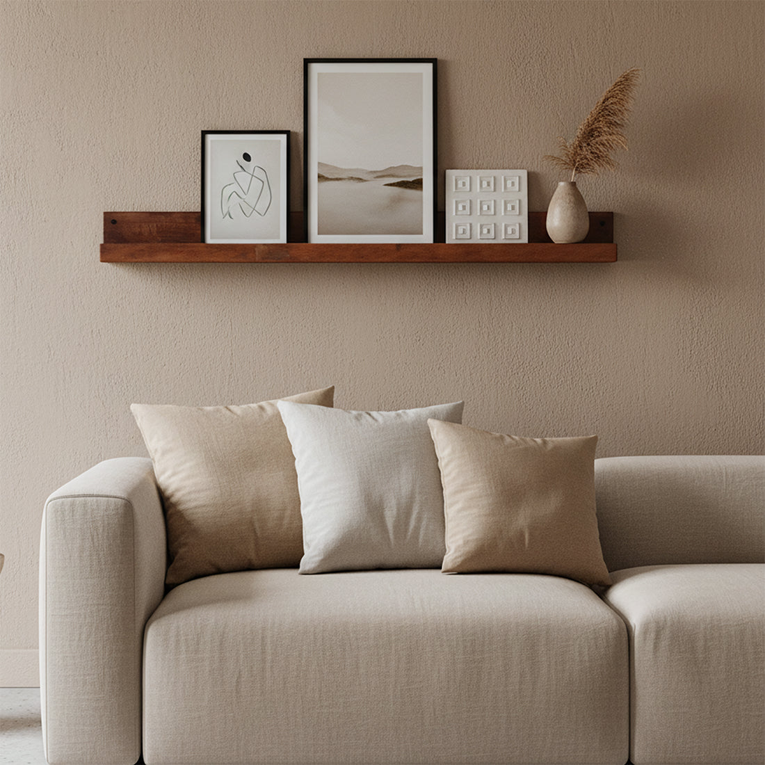 Factory wandplank bruin FSC-gerecycled hout 75 cm