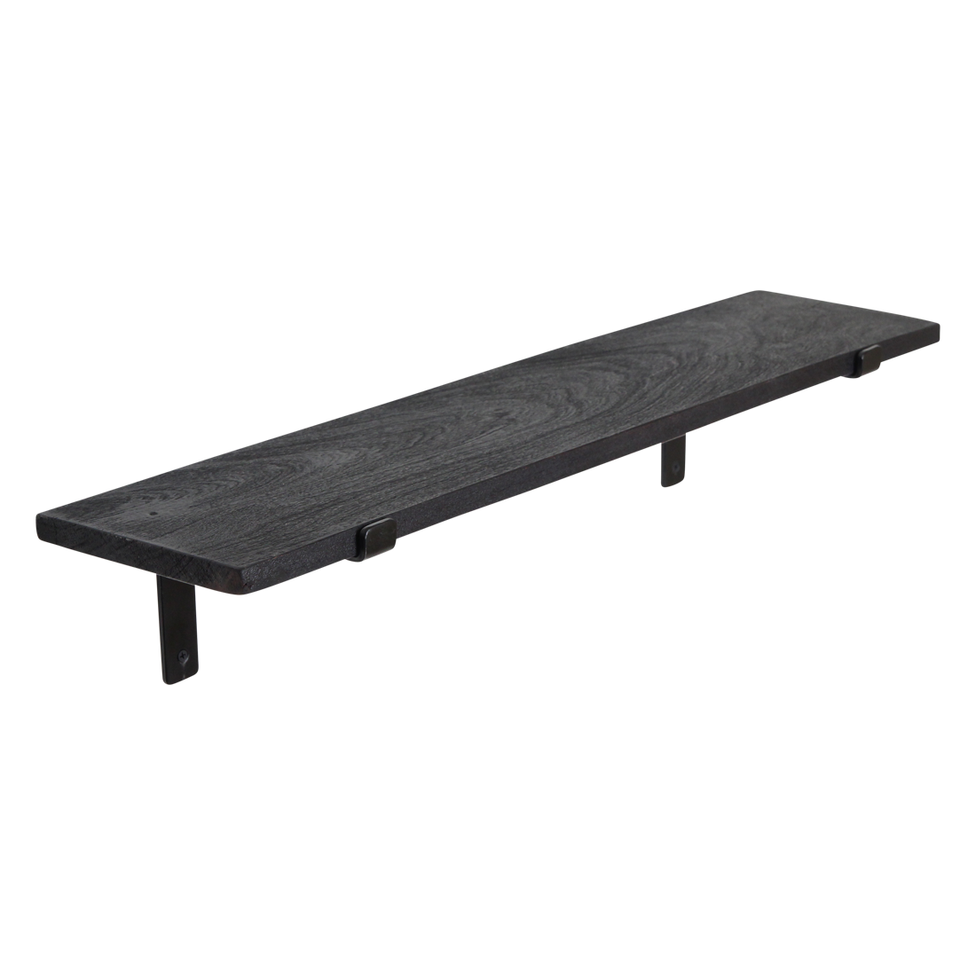 Factory wandplank zwart FSC-gerecycled hout 80 cm