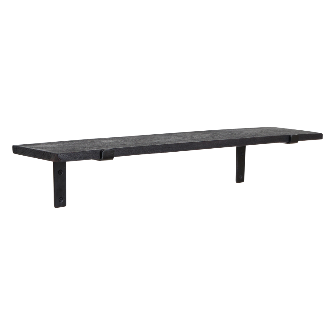 Factory wandplank zwart FSC-gerecycled hout 80 cm