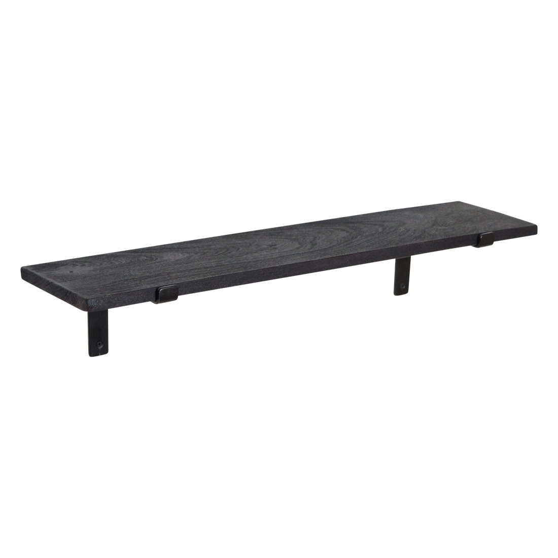 Factory wandplank zwart FSC-gerecycled hout 80 cm