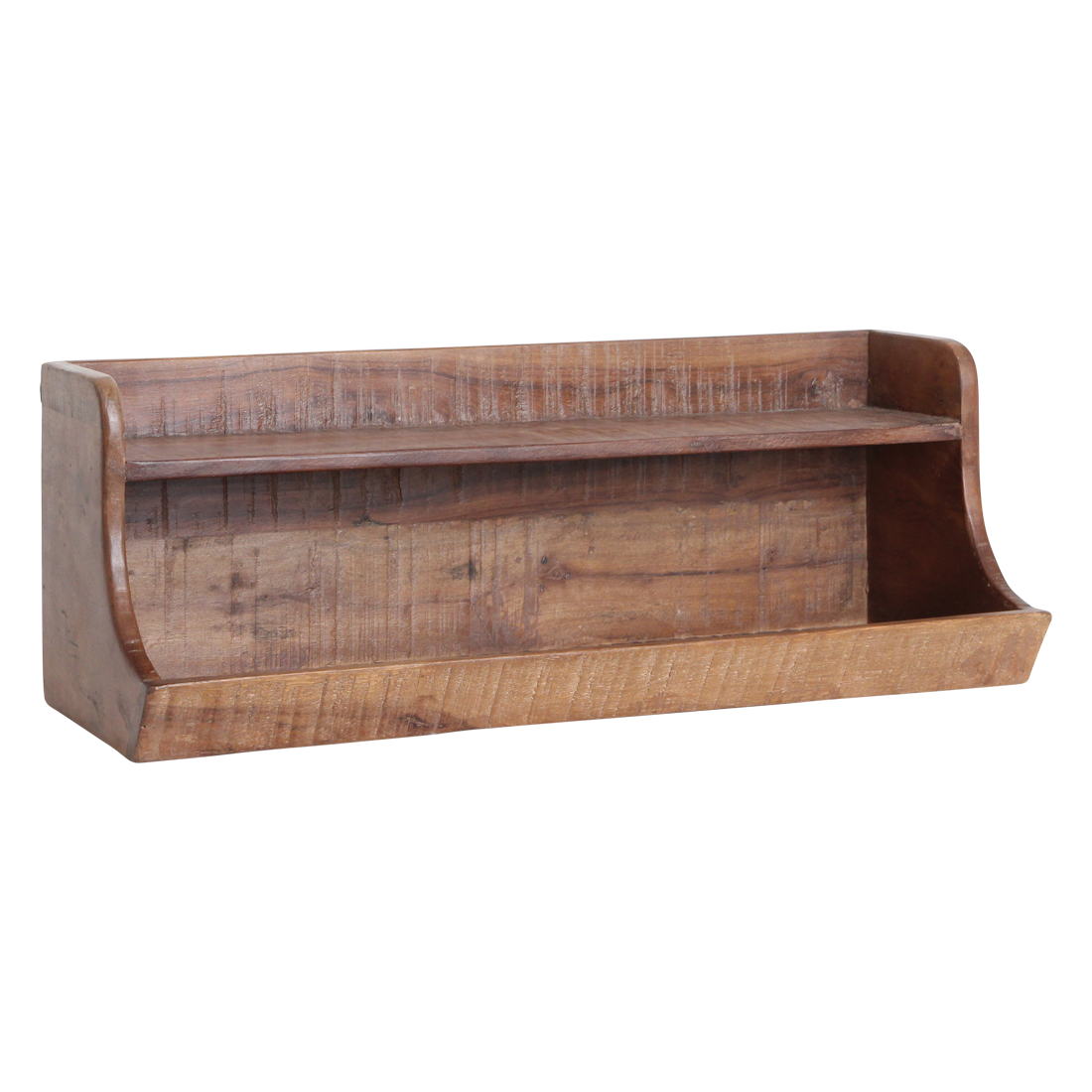 Factory wandplank met opstaande rand FSC-gerecycled hout 60-80 cm
