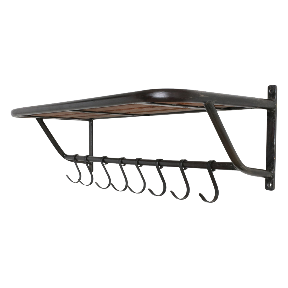 Factory wandkapstok met hoedenplank FSC-gerecycled hout 84 cm