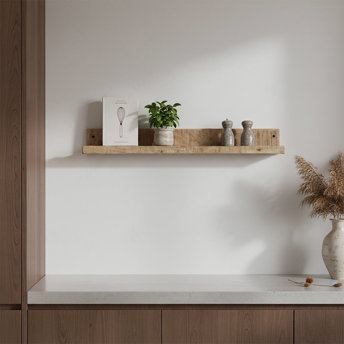 Mangohouten wandplank naturel 75 cm