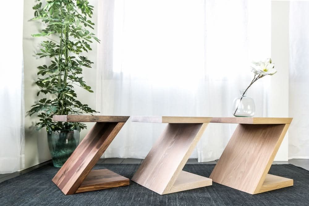 Madrid bijzettafel massief hout 40x40 cm