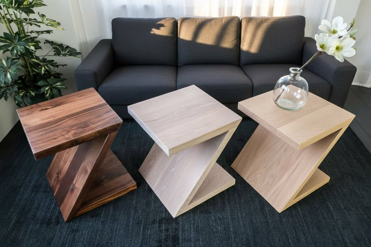 Madrid bijzettafel massief hout 40x40 cm