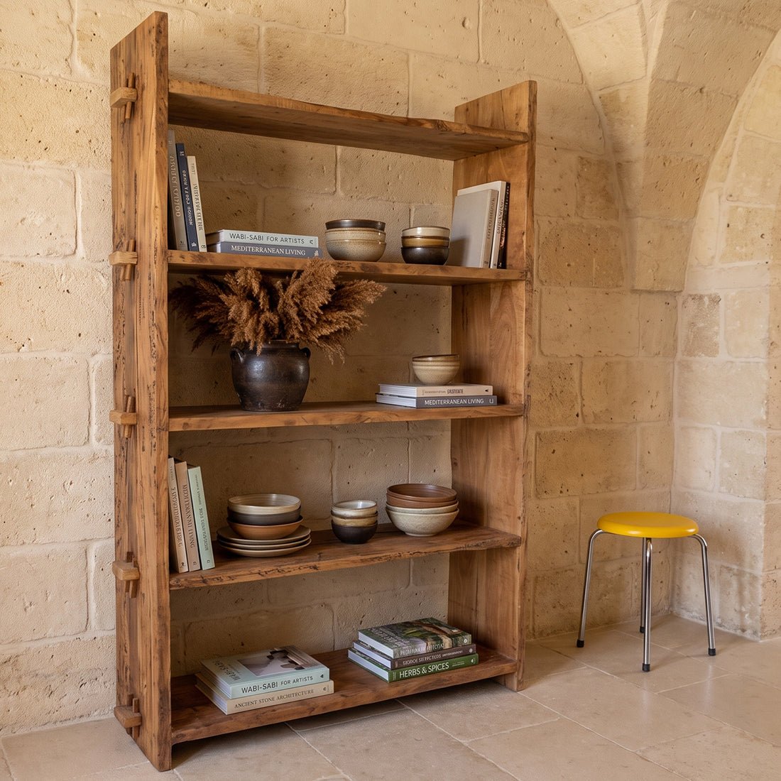Farmwood open kast FSC-gerecycled hout 100x37x180 cm