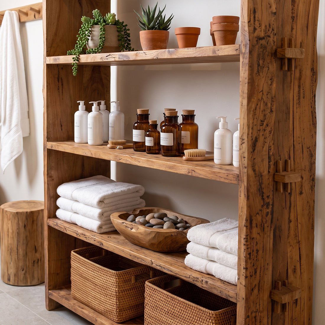 Farmwood open kast FSC-gerecycled hout 100x37x180 cm