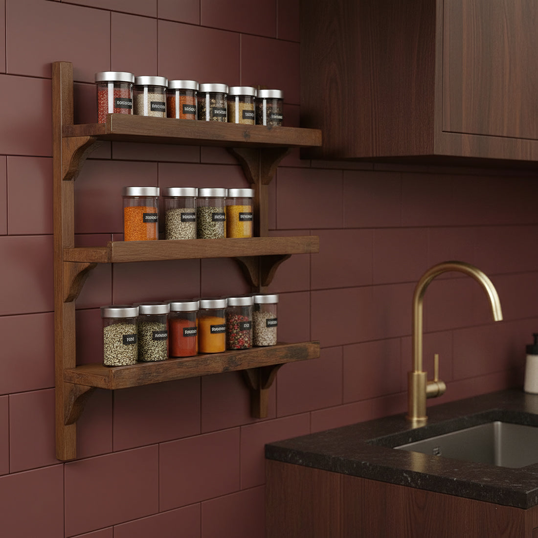 Factory keukenrek FSC-gerecycled hout 50x16x64 cm