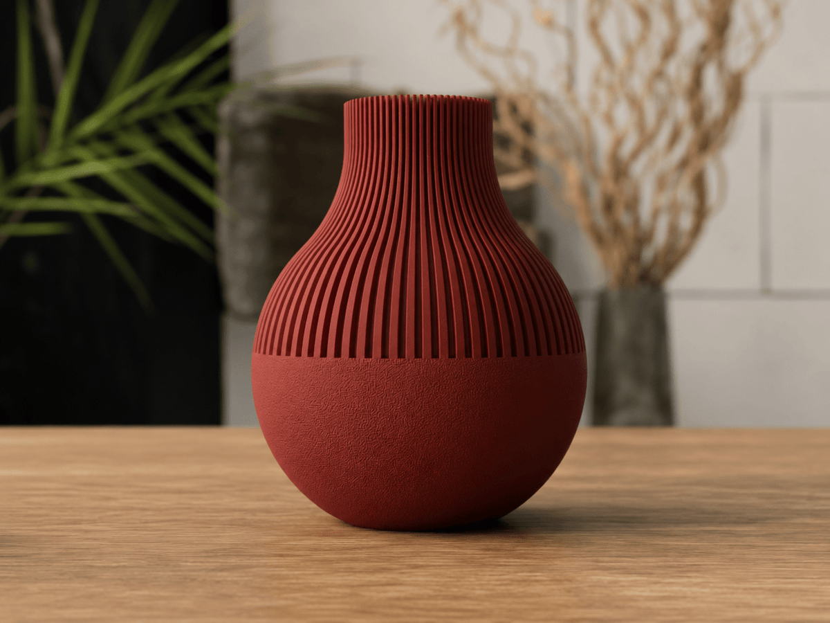 Neki vaas geribbeld 18 cm