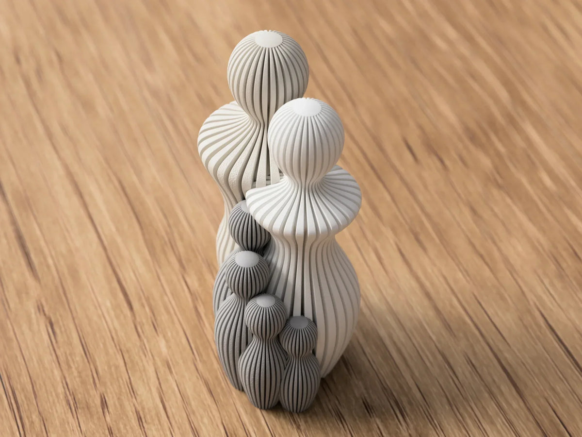 Familiebeeldje abstract 1 tot 4 kinderen