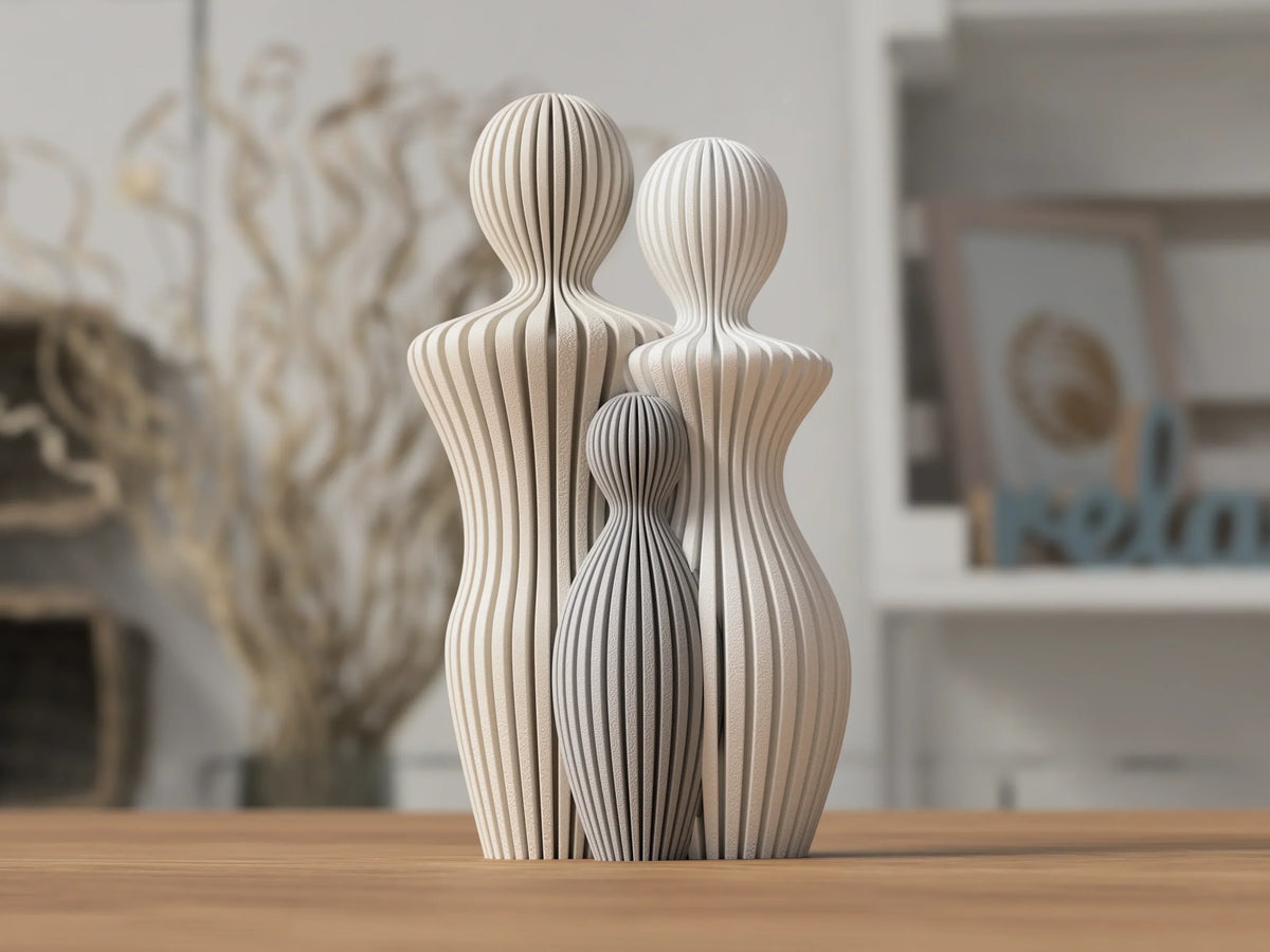 Familiebeeldje abstract 1 tot 4 kinderen