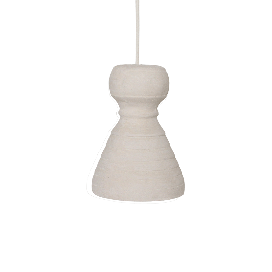 Chalk hanglamp papier-maché Kanoi en Moro 15x21 cm
