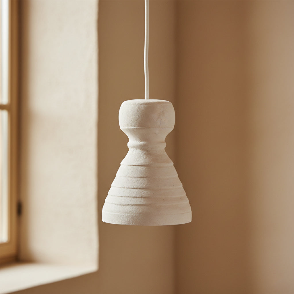 Chalk hanglamp papier-maché Kanoi en Moro 15x21 cm