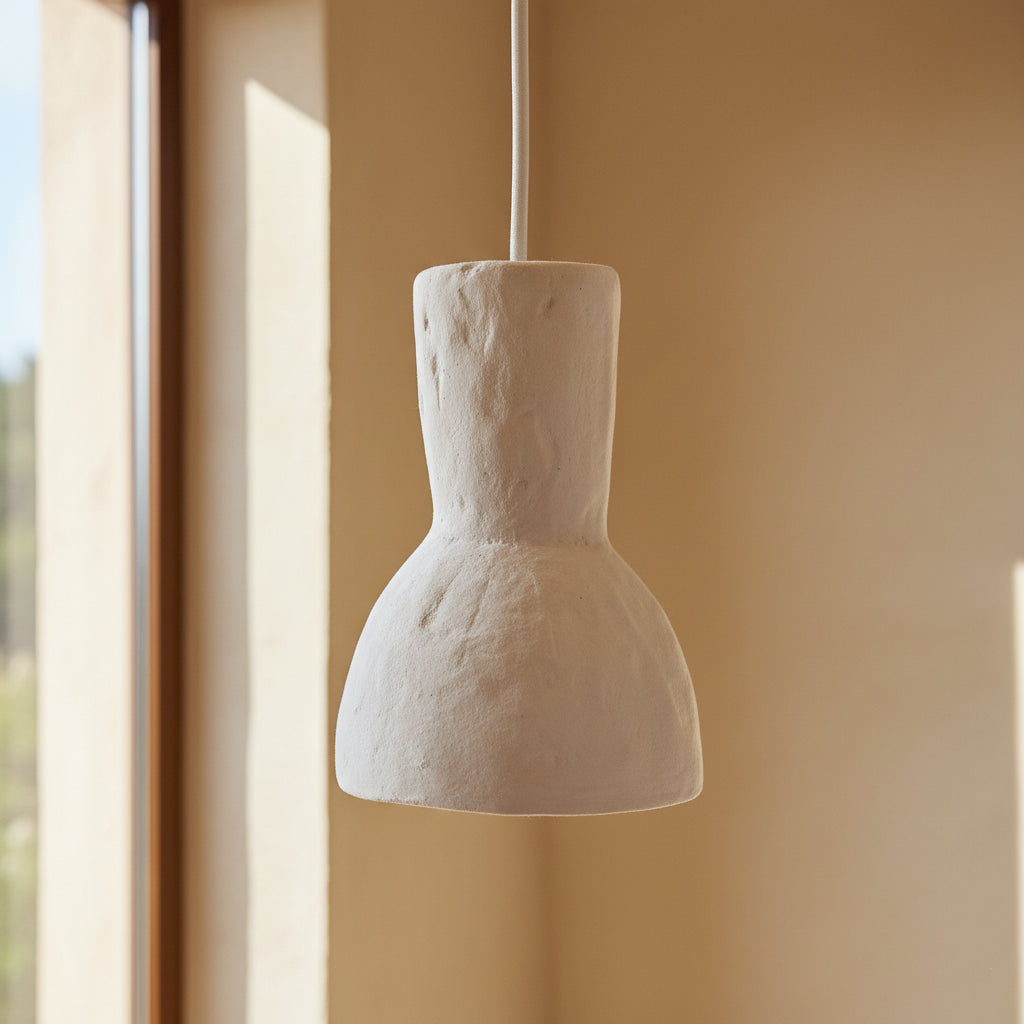 Chalk Moro hanglamp papier-maché 15x21,5 cm