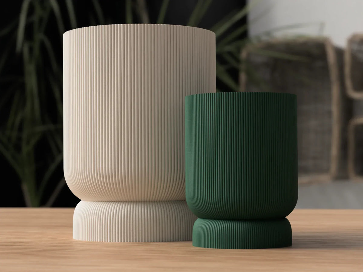 Twister plantenpot binnen met wateropvangschaal 12-19 cm