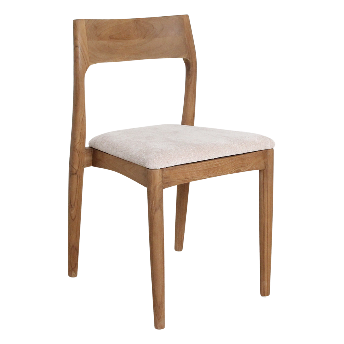 Freya teakhouten eetkamerstoel zithoogte 47 cm