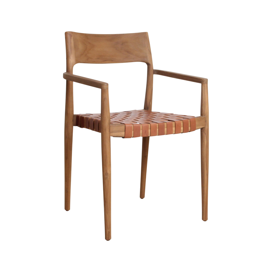 Freya teakhouten eetkamerstoel zithoogte 47 cm