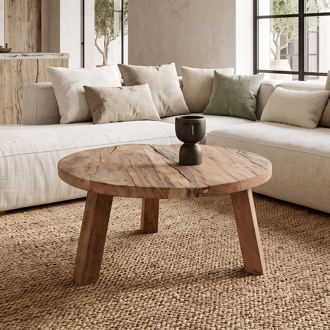 Farmwood ronde salontafel FSC-gerecycled hout Ø70 cm