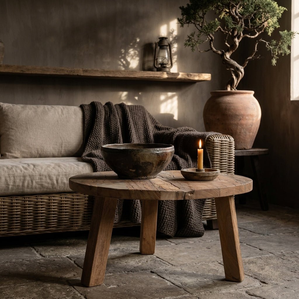 Farmwood ronde salontafel FSC-gerecycled hout Ø70 cm
