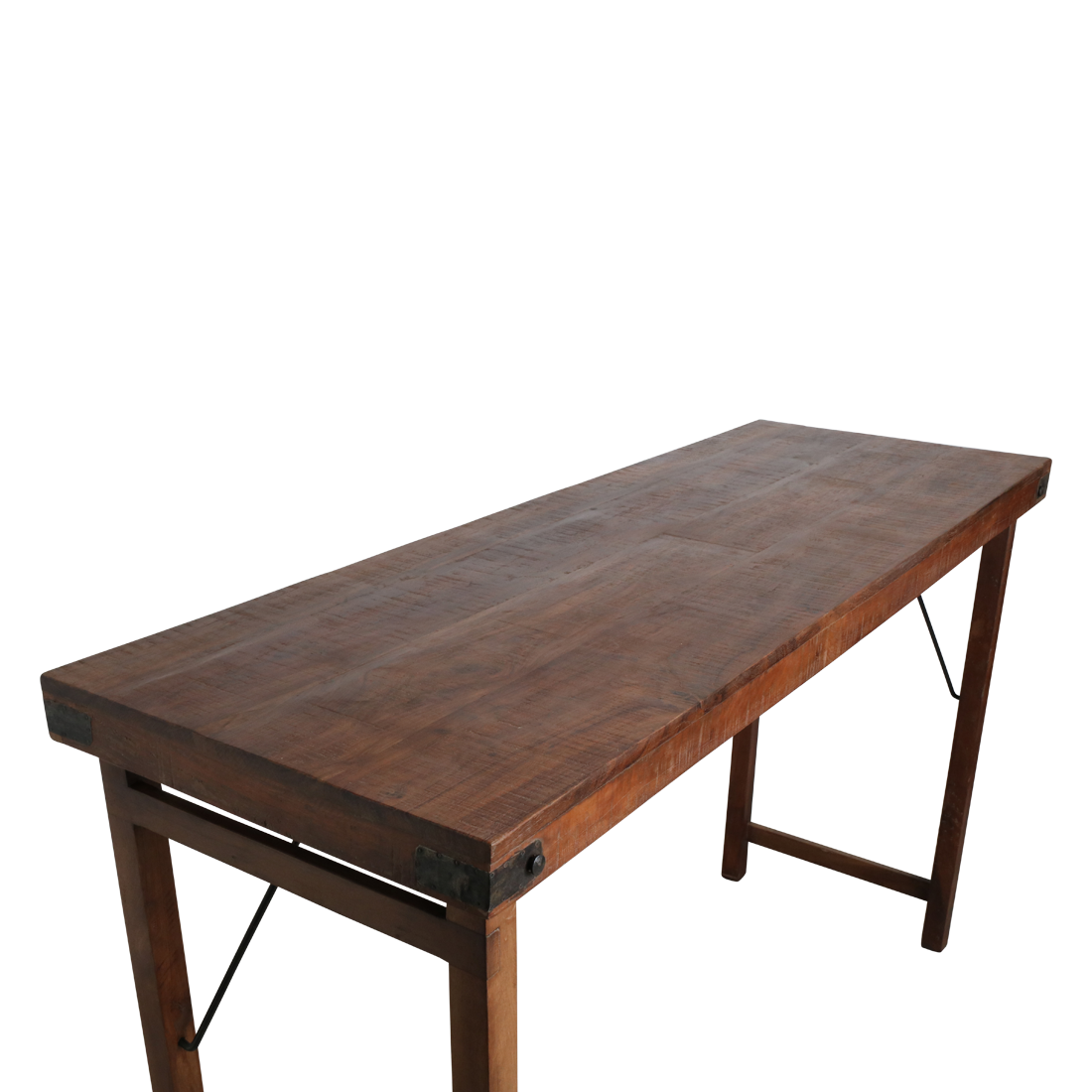 Inklapbare bartafel bruin FSC-gerecycled hout 170x60 cm