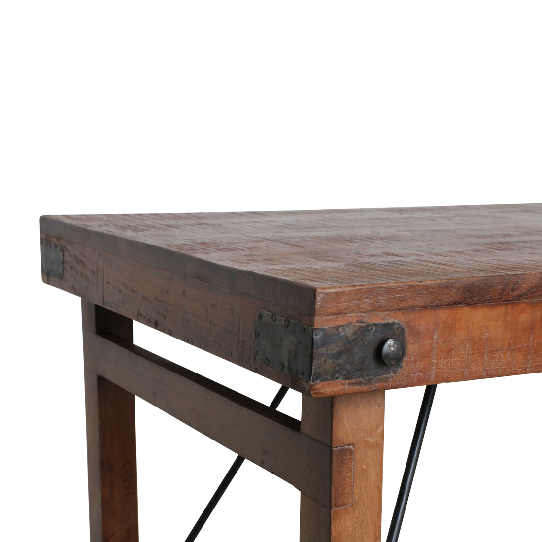 Inklapbare bartafel bruin FSC-gerecycled hout 170x60 cm
