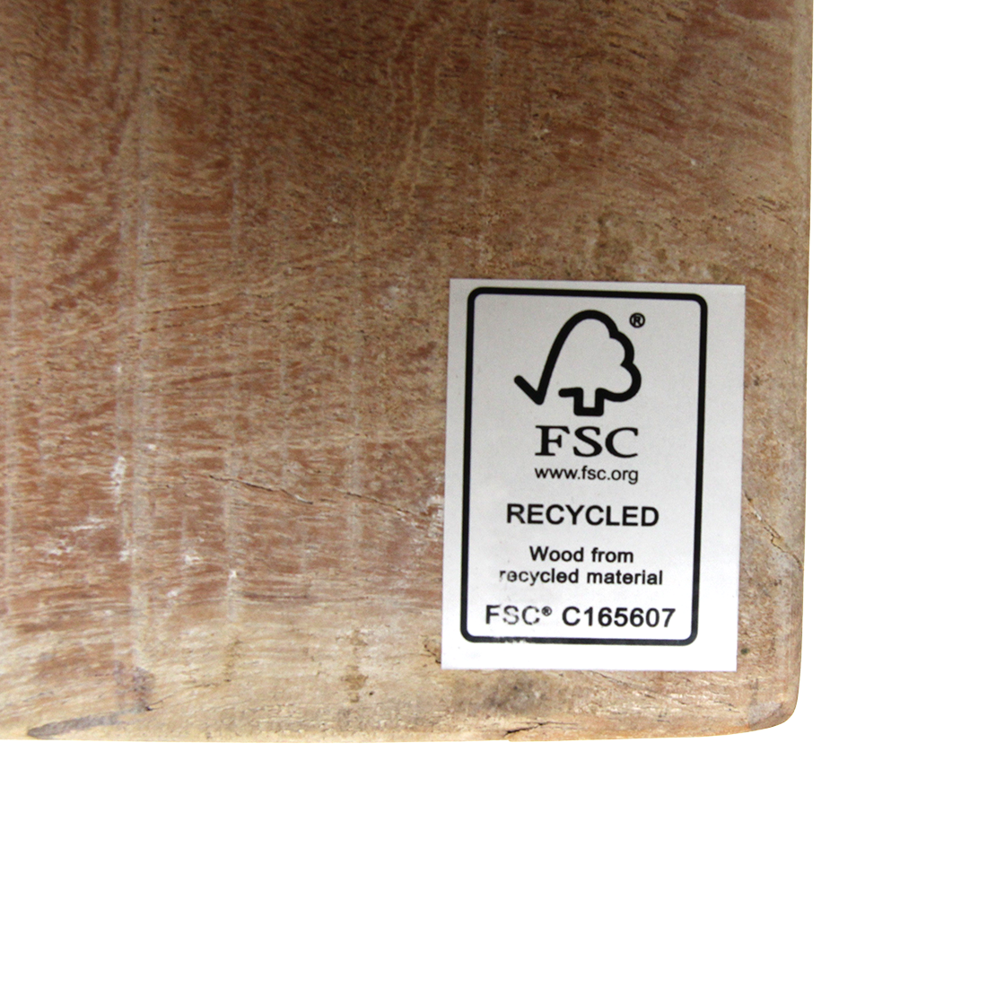 Limewash inklapbare bartafel FSC-gerecycled hout 170x60 cm