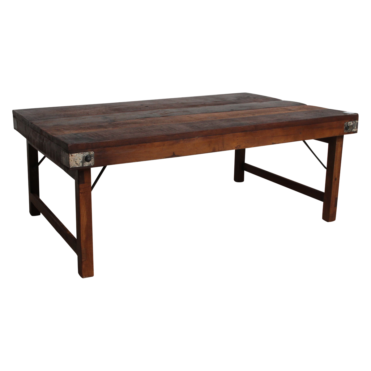 Factory inklapbare salontafel bruin FSC-gerecycled hout 120x75 cm