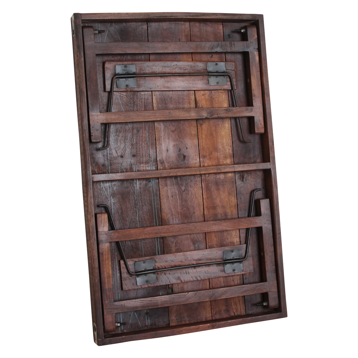Factory inklapbare salontafel bruin FSC-gerecycled hout 120x75 cm
