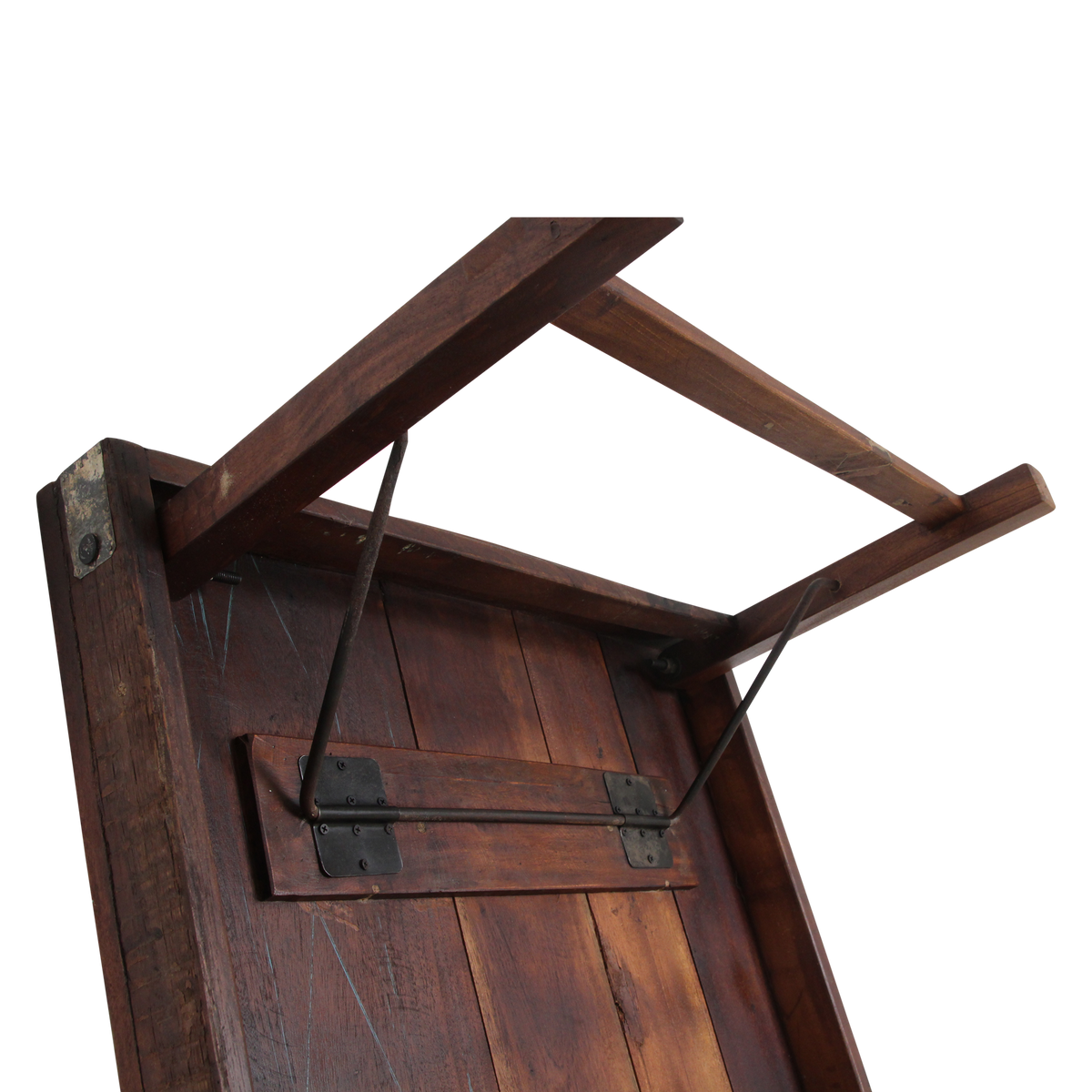 Factory inklapbare salontafel bruin FSC-gerecycled hout 120x75 cm