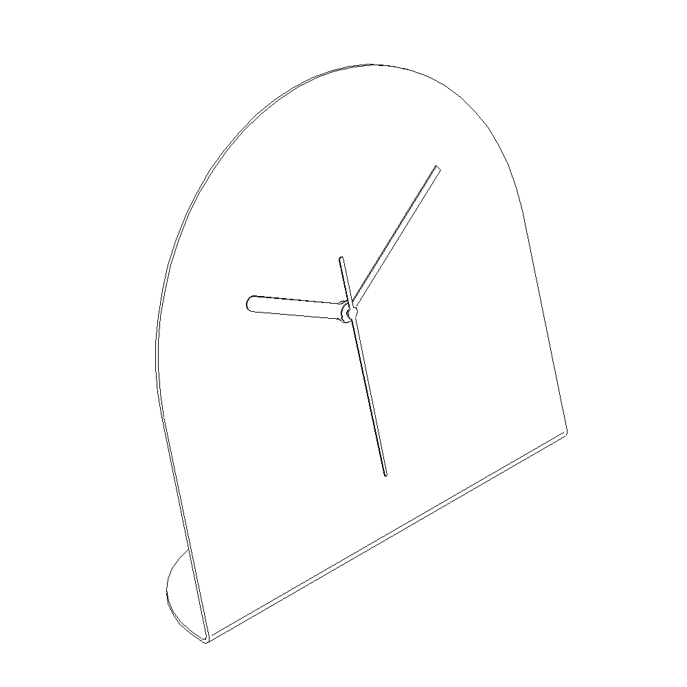 Burgl stalen tafelklok 20x19,4 cm