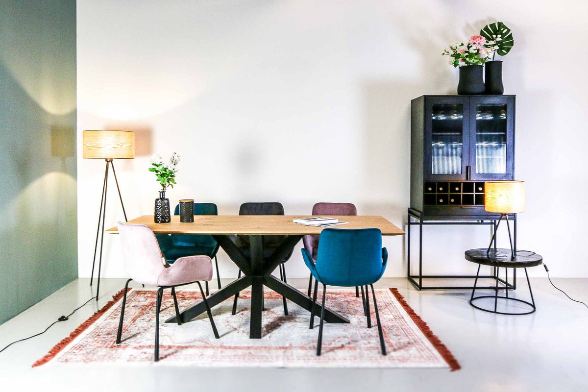 Giovane eettafel eiken matrixpoot 160-260 cm