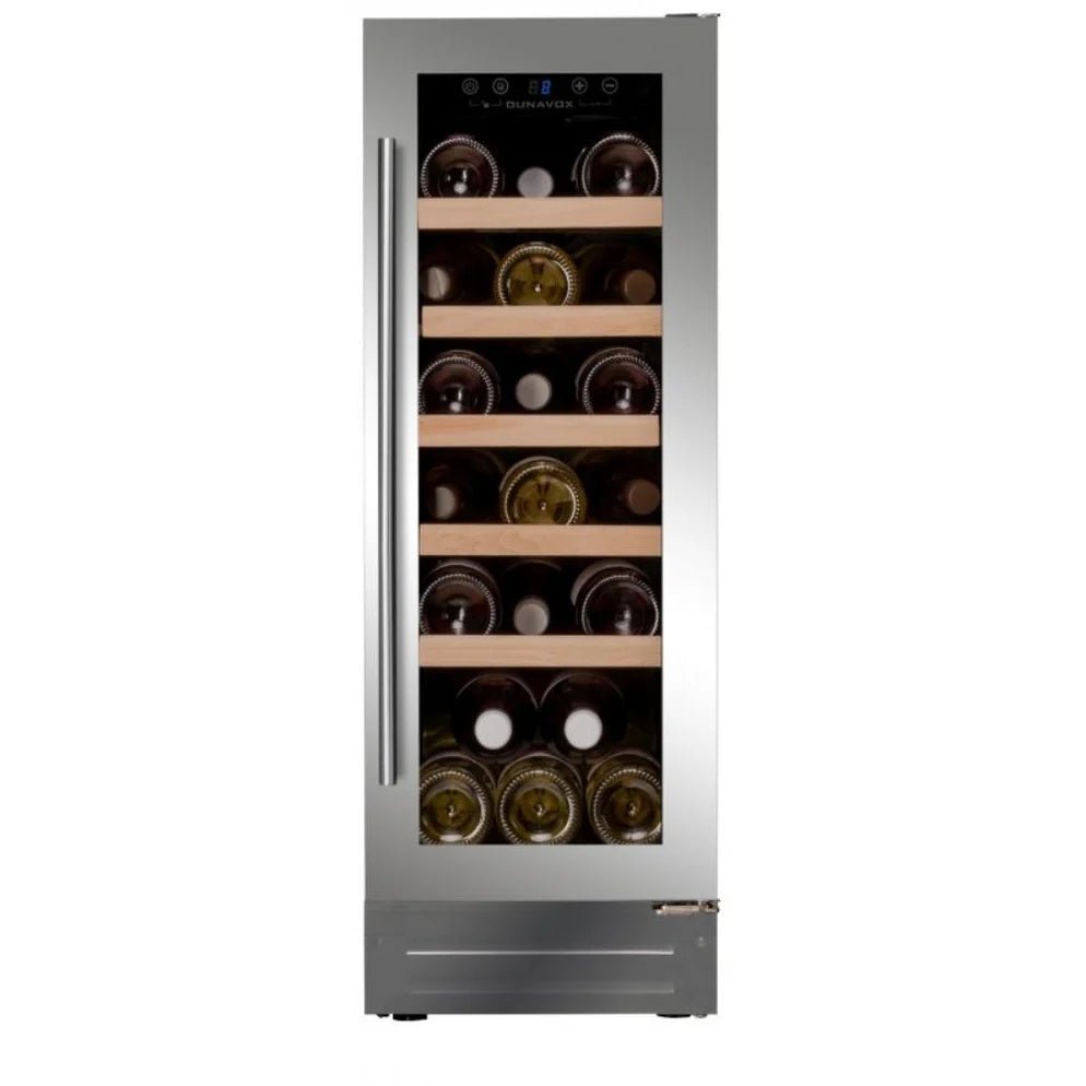 Wijnkoelkast verkrijgbaar in zwart, matzwart, rvs en elke ral kleur. Elegant design, led verlichting en geschikt voor 19 flessen.