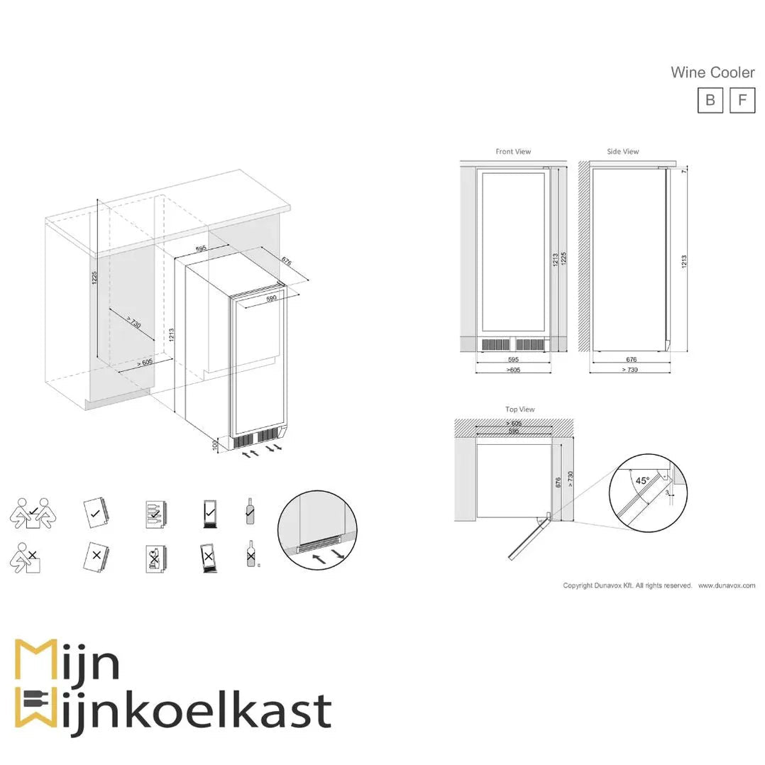 Een stijlvolle en stille wijnklimaatkast die zowel voor presentatie als voor optimale opslag is ontworpen. Met keuze uit eiken, walnoot, mahonie of zwarte leggers.