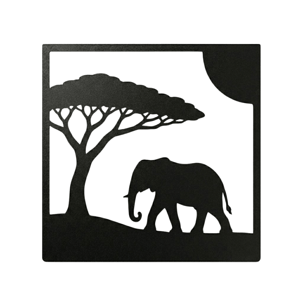 Safari stalen wanddecoratie