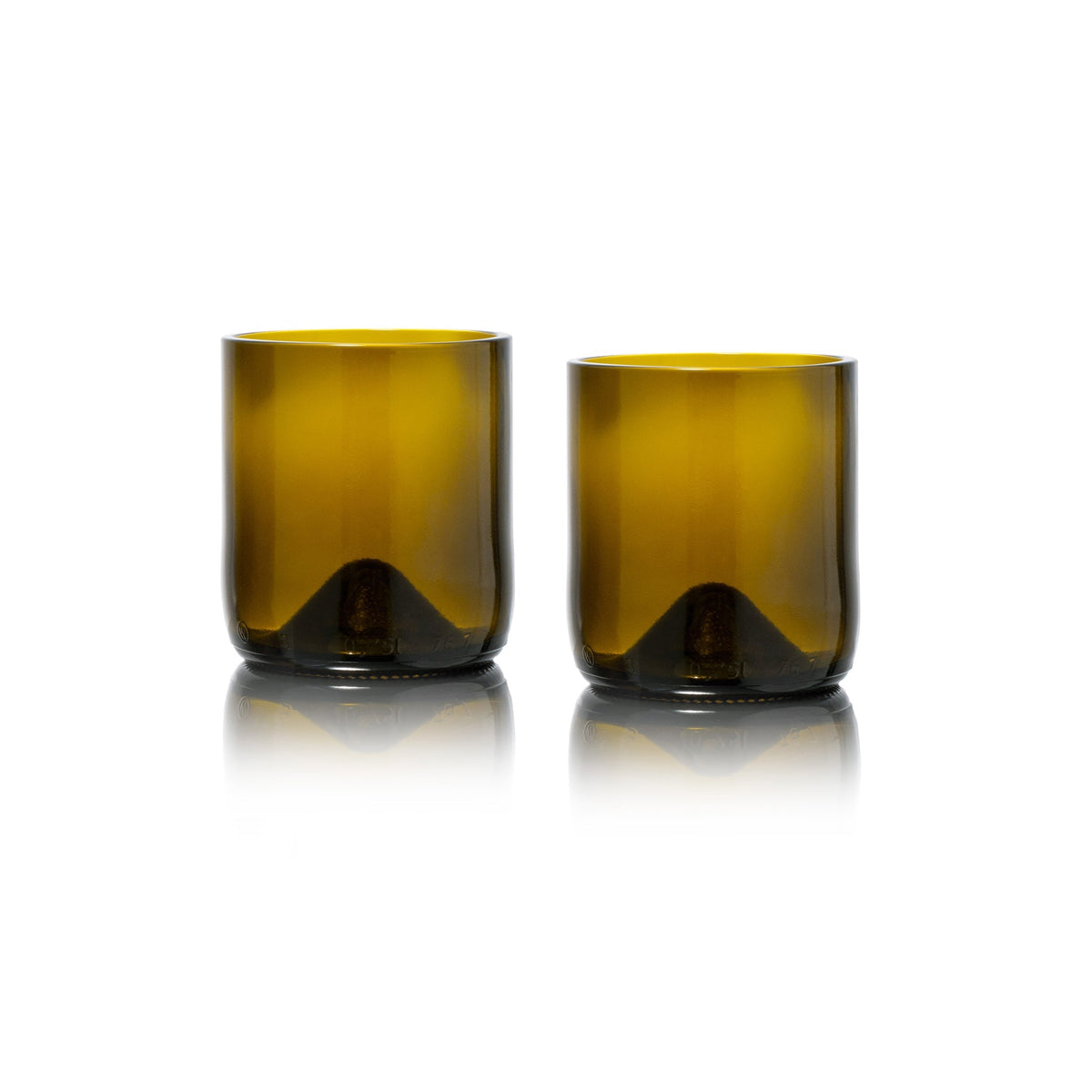 Gerecycled glazen tumbler 250 ml set van 2
