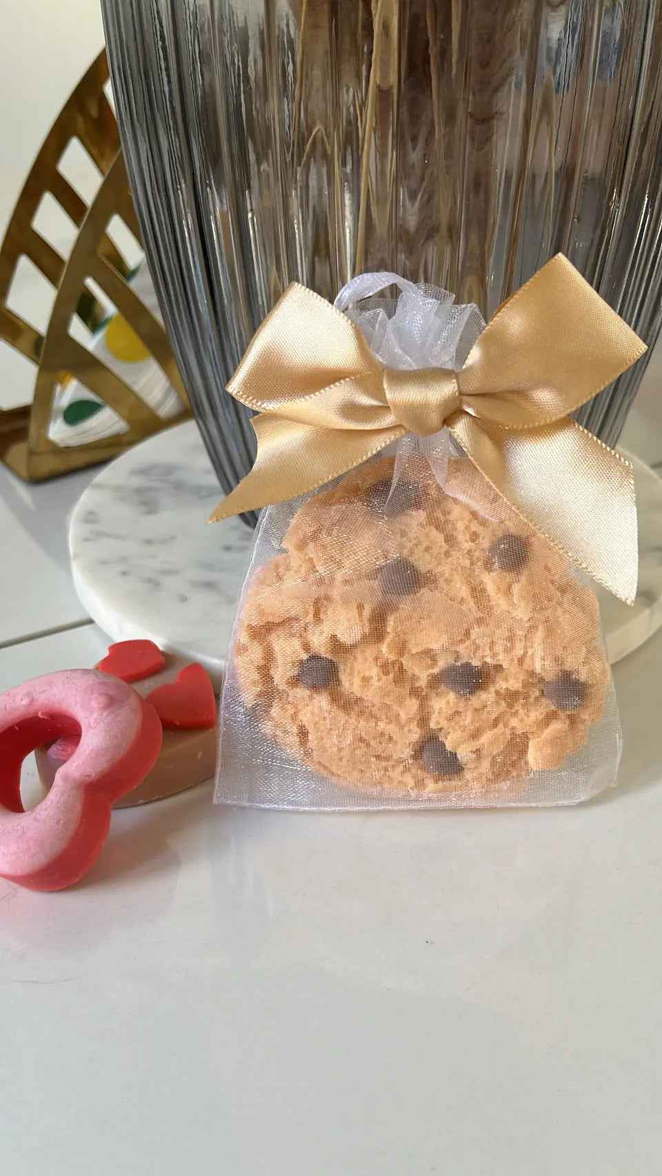 Sweet Moments wax melts in cadeauverpakking, afgewerkt met een gouden strik