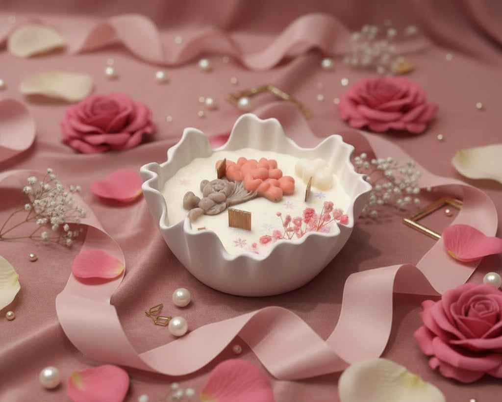Teddy Love geurkaars met hartjes, een romantisch cadeau voor Valentijnsdag