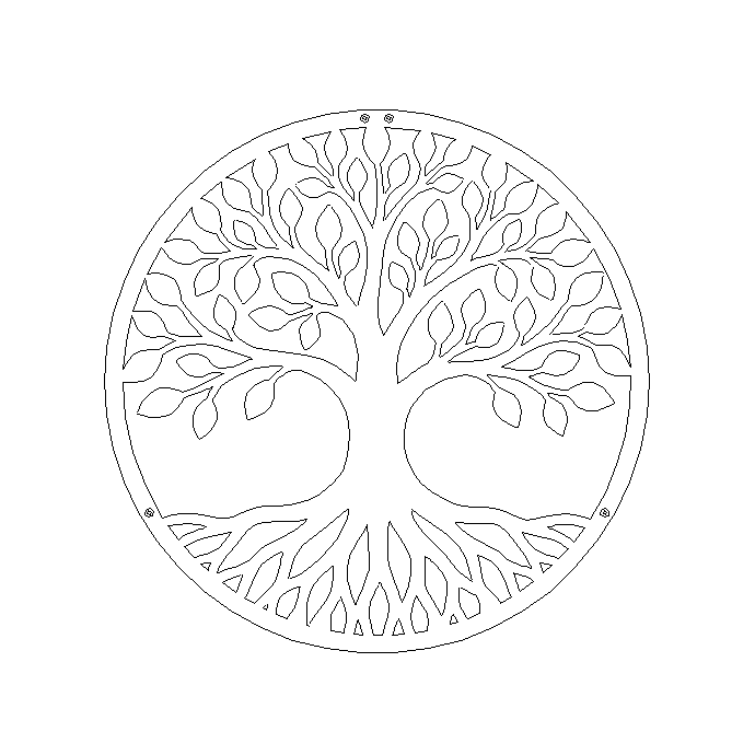 Tree of Life stalen wanddecoratie Ø45 cm