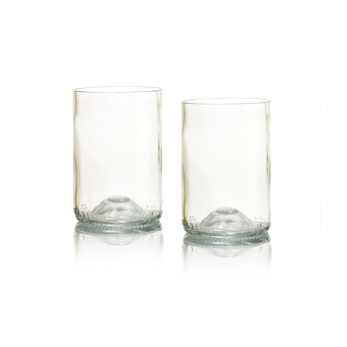 Gerecycled glazen tumbler 330 ml set van 2