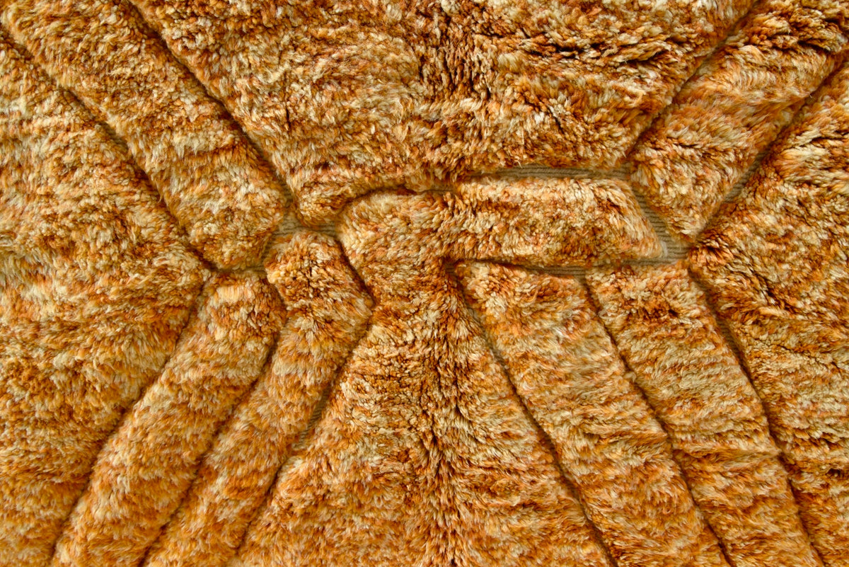 Oranje vloerkleed Itto dikke weving