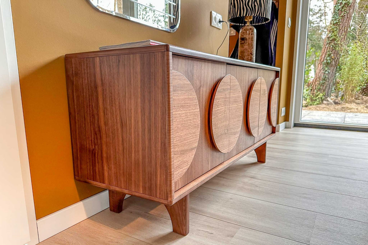 Groove dressoir eiken of walnoot 45-120 cm