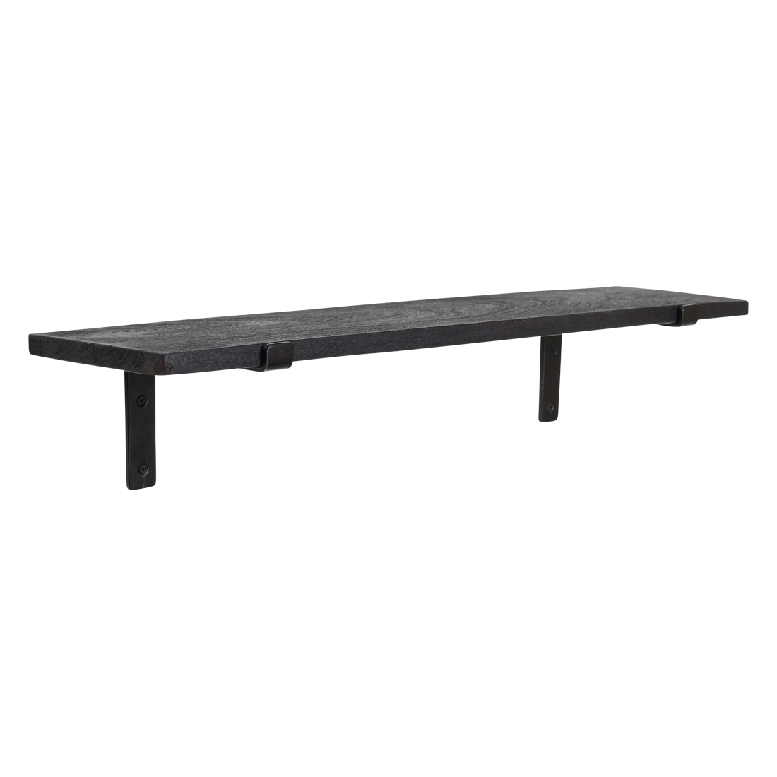 Factory wandplank zwart FSC-gerecycled hout 80 cm