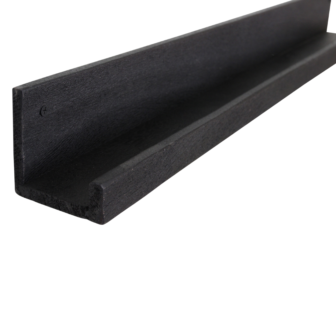 Factory wandplank zwart FSC-gerecycled hout 75 cm