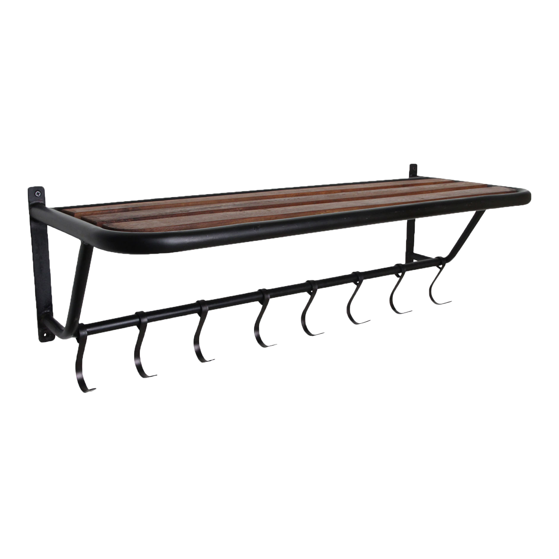 Factory wandkapstok met hoedenplank FSC-gerecycled hout 84 cm
