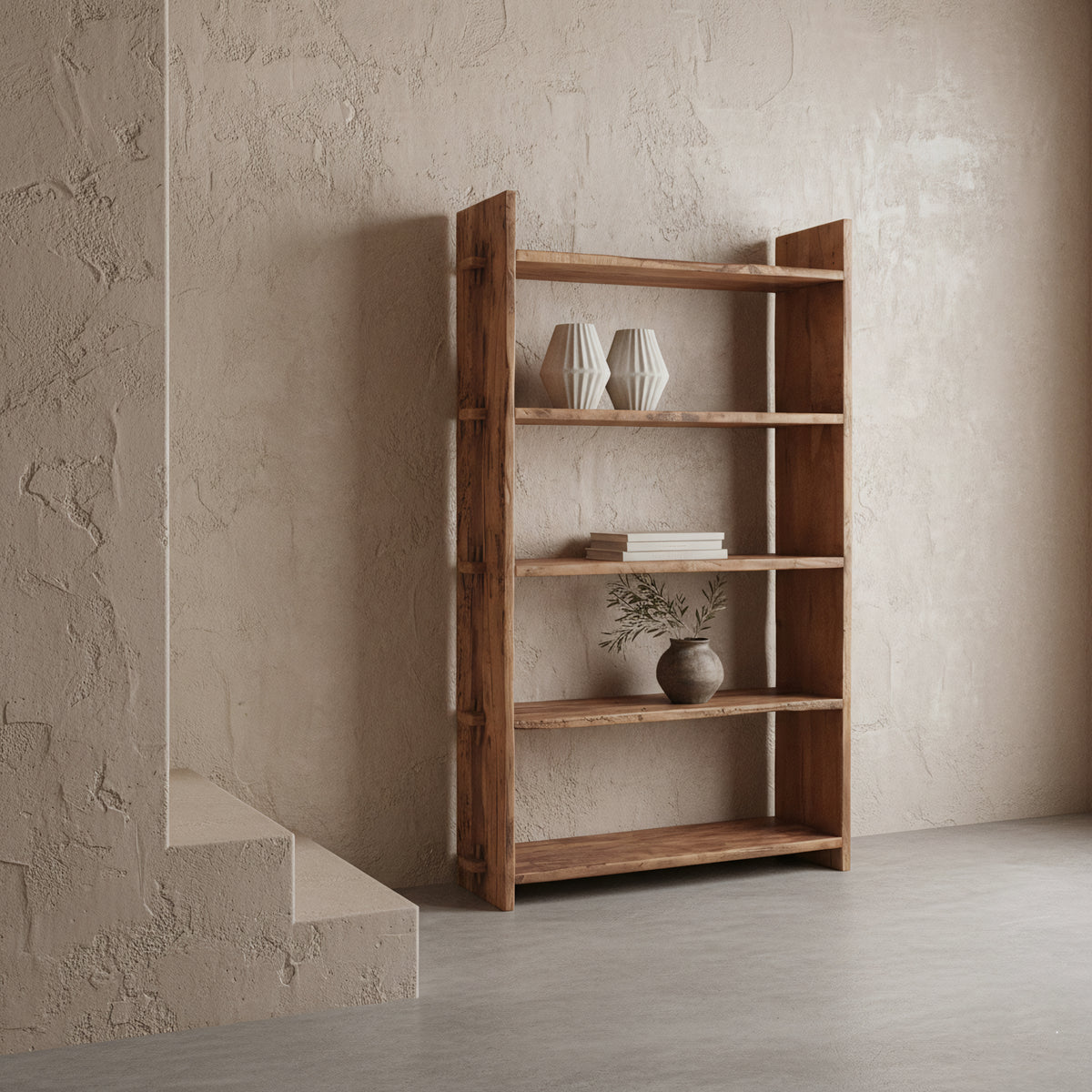 Farmwood open kast FSC-gerecycled hout 100x37x180 cm