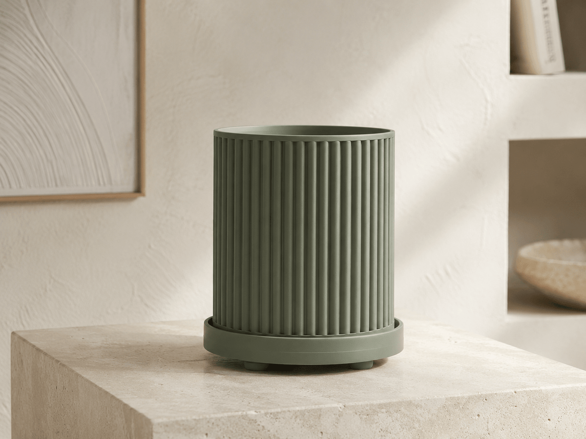 Arcadia plantenpot binnen geribbeld klein tot groot