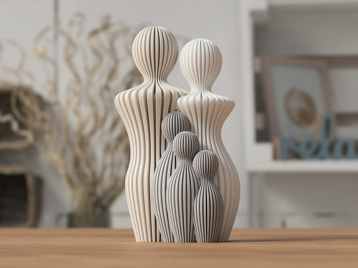 Familiebeeldje abstract 1 tot 4 kinderen