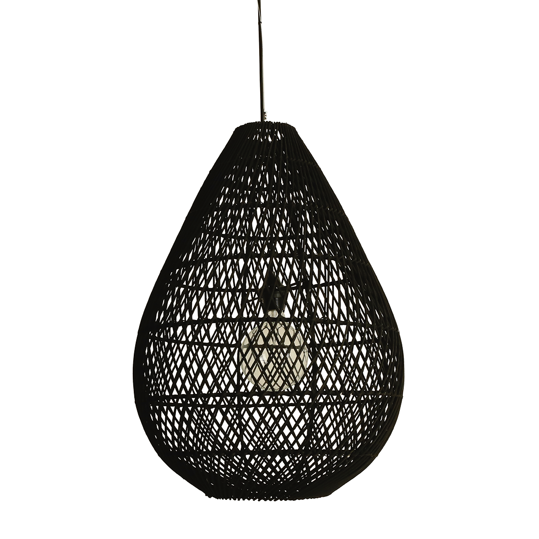 Maze rotan hanglamp druppelvorm 45x65 cm