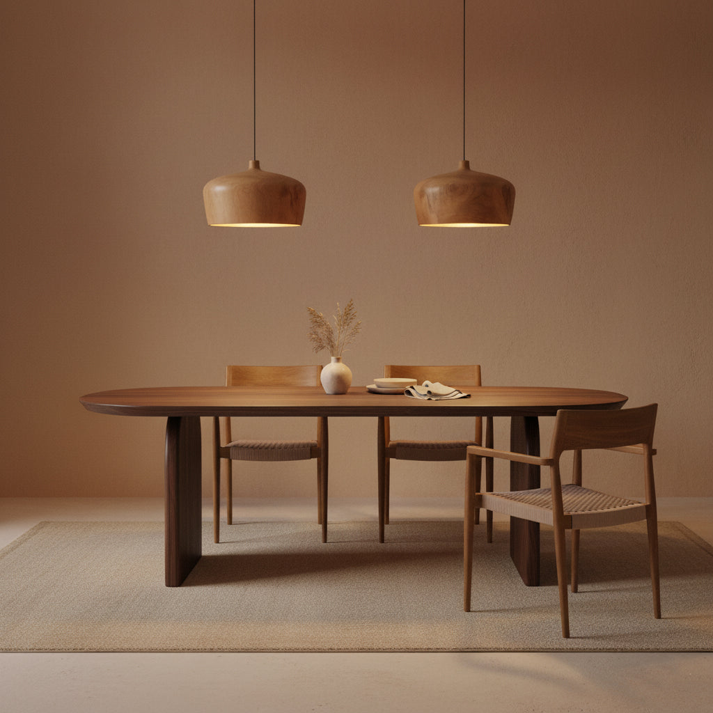 Sirocco Dome teakhouten hanglamp Ø30 cm