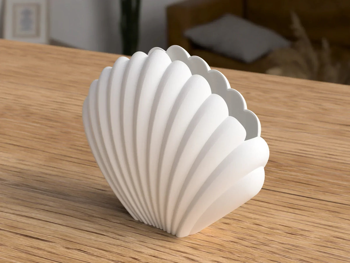 Zeeschelp vaas schelpvorm 16x21 cm